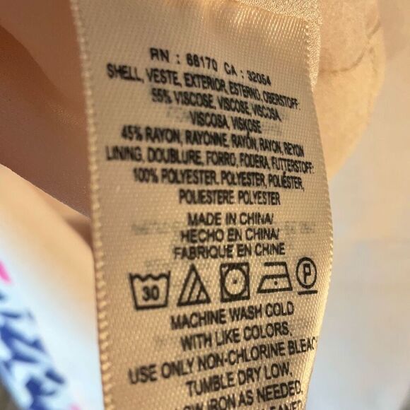 Maeve Peralta Minidress, Size 6. Navy and pink garden girl pattern - Picture 10 of 14